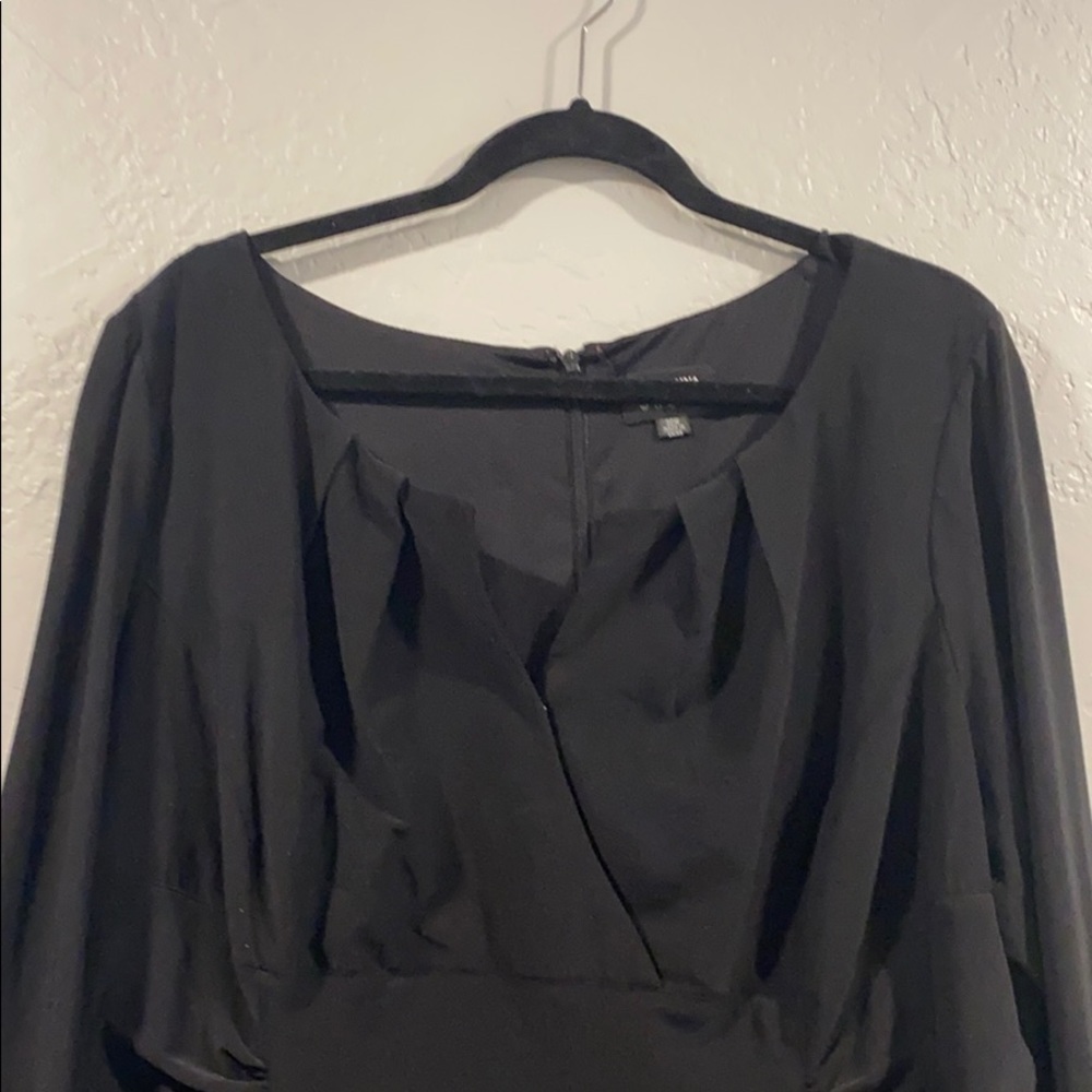 Black Dress by Adrianna Papell 3/4 Sleeves Lined